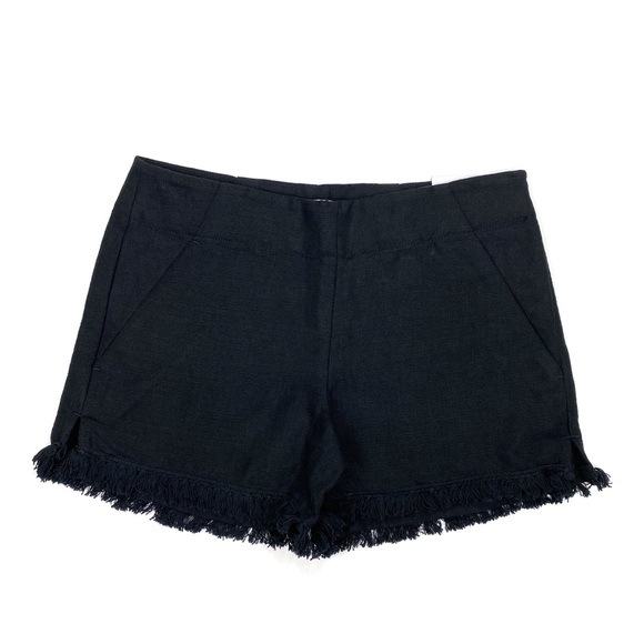 LOFT The Riviera Linen Blend Cutoff Raw Hem Shorts - Picture 2 of 8